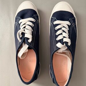 Kate Spade Dark Blue Denim Tommi Sneakers with White Laces size 8.5